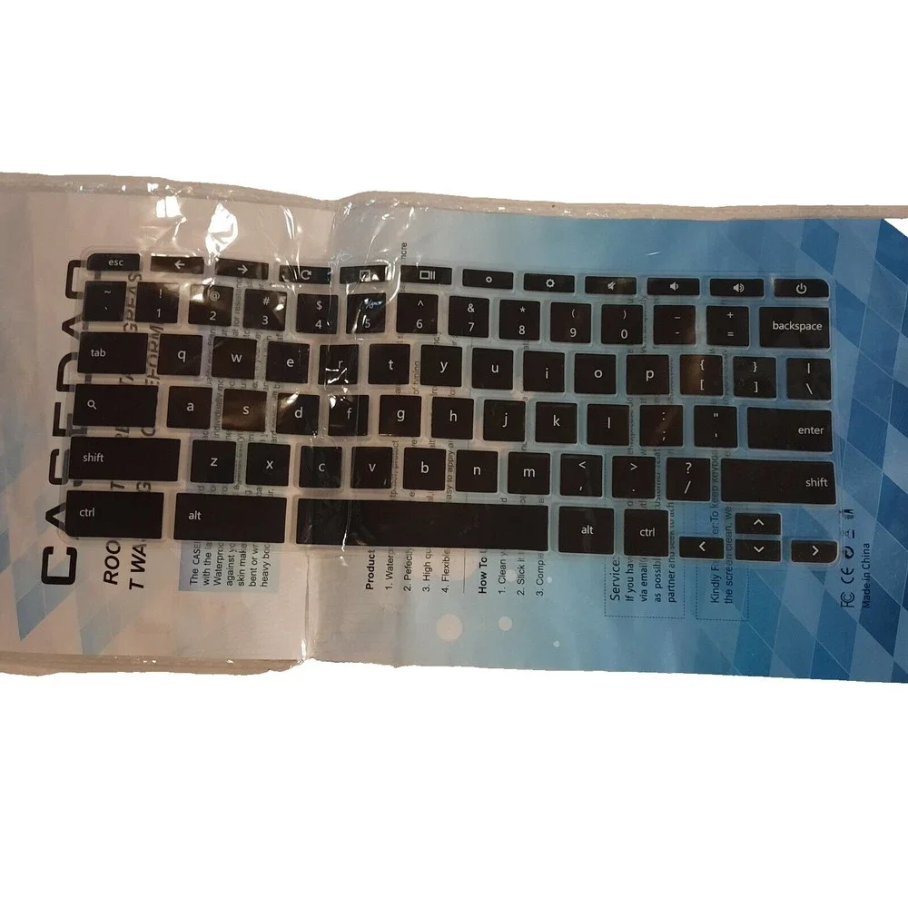 HP Chromebook 14 and 11 Keyboard Skin(Black) Casedao Brand